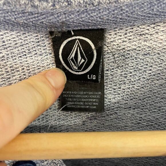 Volcom Blue Sweatshirt Shoulder Pocket Longsleeve - Picture 6 of 10